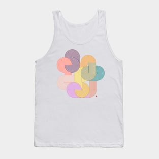 Abstract circles - geometric retro lines Tank Top